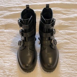 a new day Black Combat & Moto Boots